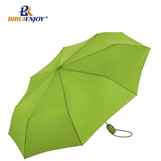 automatic folding umbrella lemon green pongee windproof