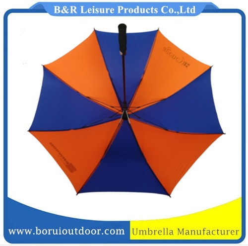 Best golf umbrella red rib pongee with logo 130