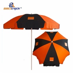 180 cm sun umbrella orange black polyester with logo