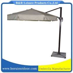 3m offset hanging umbrella with flap gray