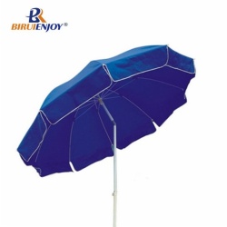 200cm blue promotional beach umbrella with flap