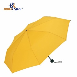 Compact umbrella 3 fold for gifts yellow