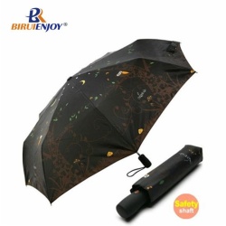 Compact umbrella black uv outside design inside