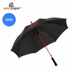 Best golf umbrella red rib pongee with logo 130