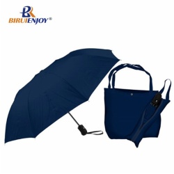 Small pocket umbrella in a shopping bag for set navy